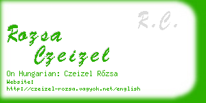 rozsa czeizel business card