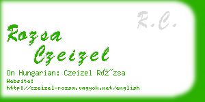 rozsa czeizel business card